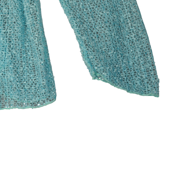 Frazzle Sheer Cardigan Sweater Womens Medium Green Open Knit Lightweight Beachy - Picture 4 of 10